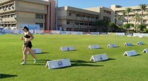 اللاعبات المشاركات في نهائي كأس العالم للخماسي الحديث بالإسكندرية 