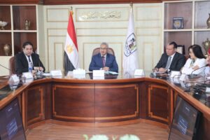 جانب من الجلسة التشاورية لمحافظ بني سويف في الخطة الاستراتيجية والاقتصادية حتى 2040