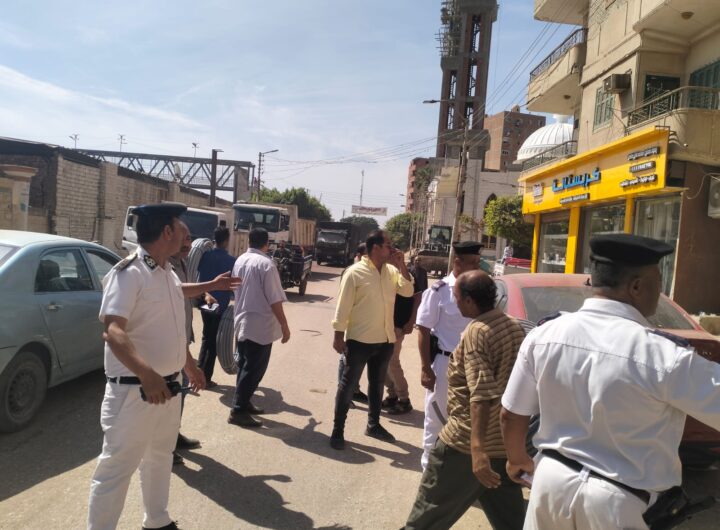 حملة مكبرة لفحص تراخيص المحال والمباني ورفع 380 حالة اشغال بالفشن جنوب بني سويف 